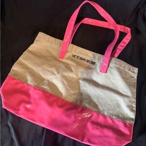 Victoria's Secret Pink and Tan Tote Bag